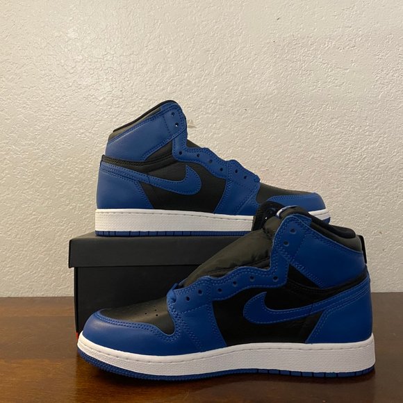 Air Jordan 1 High OG GS Dark Marina Blue Black 575441-404 5.5Y Women's Size 7 - Picture 2 of 7